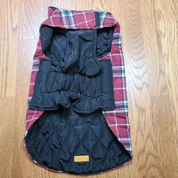 Kuoser Reversible Dog Vest Large Burgandy Plaid NWT - Picture 4 of 13
